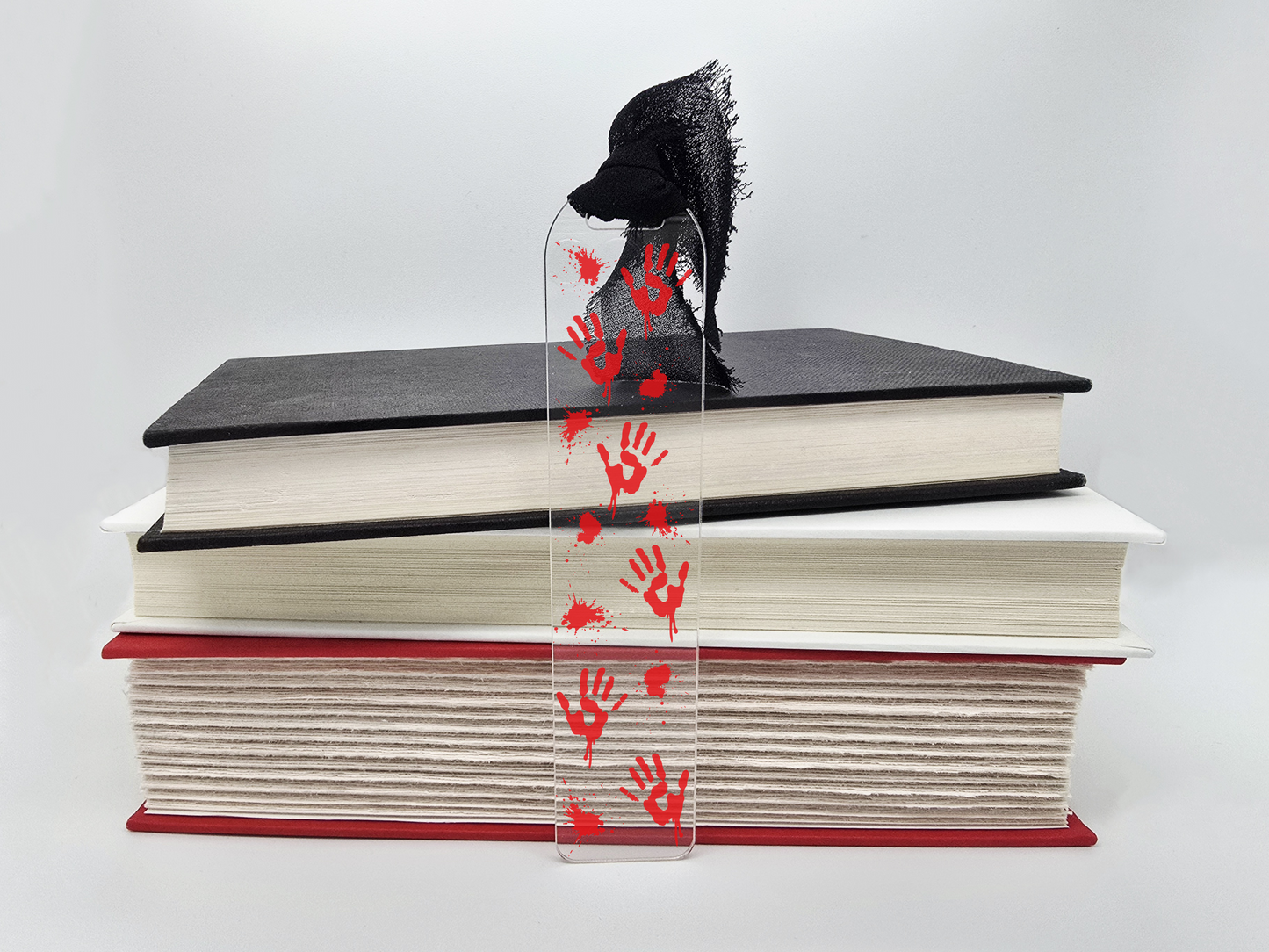Halloween Bloody Hands Acrylic Bookmark