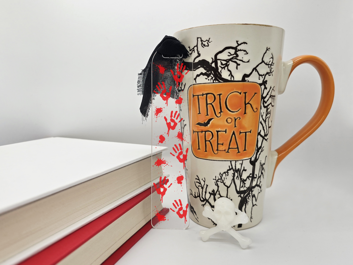Halloween Bloody Hands Acrylic Bookmark