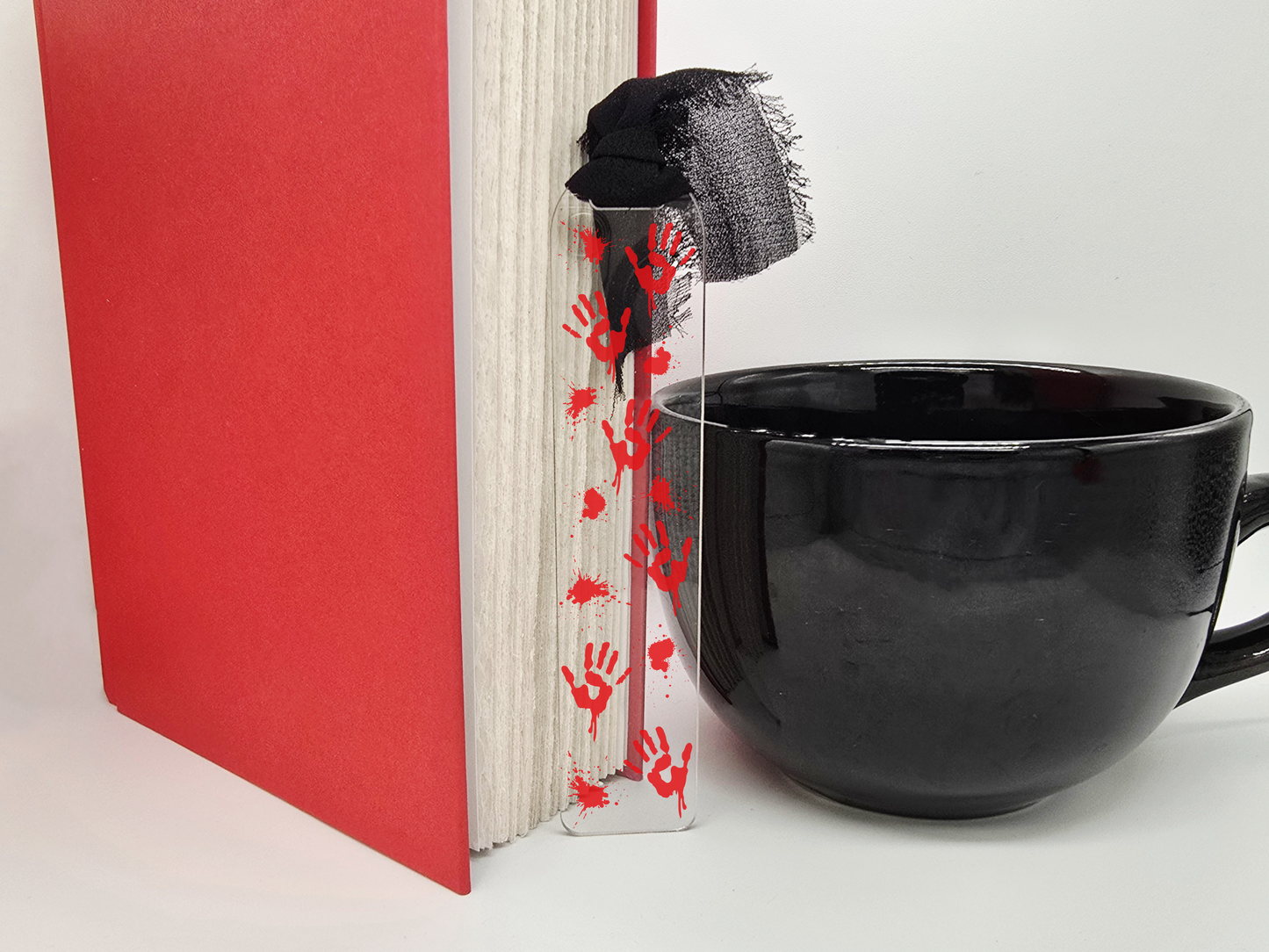 Halloween Bloody Hands Acrylic Bookmark