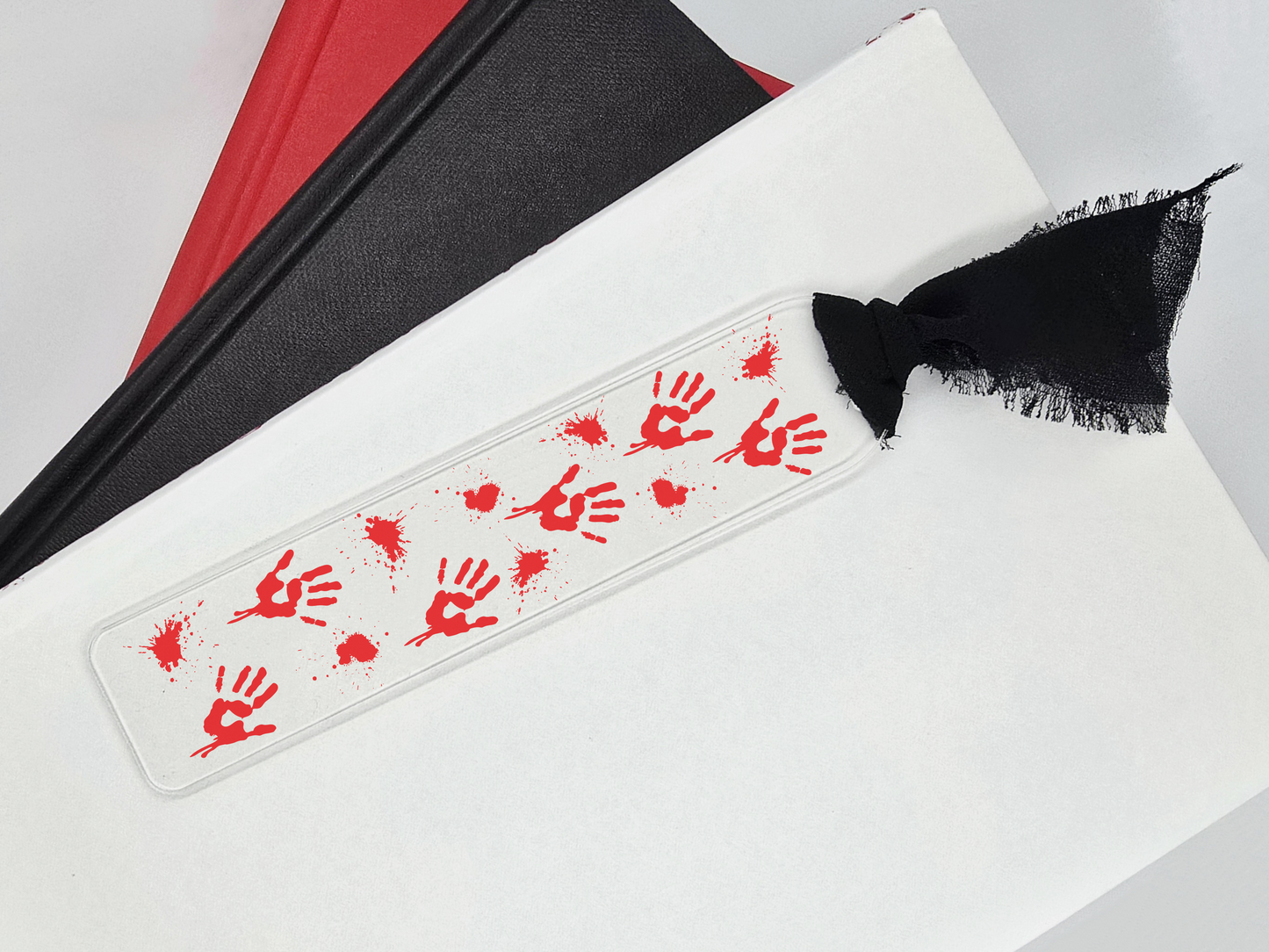 Halloween Bloody Hands Acrylic Bookmark