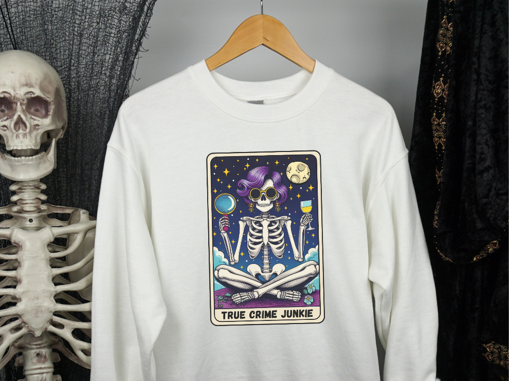 True Crime Junkie Tarot Card Sweatshirt