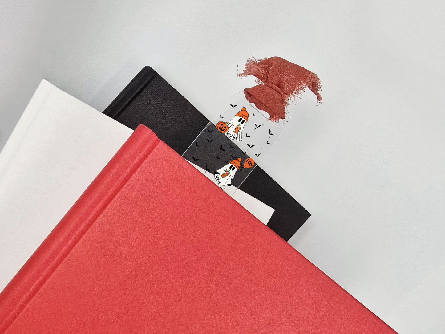 Trick-or-Treat Ghost Acrylic Bookmark