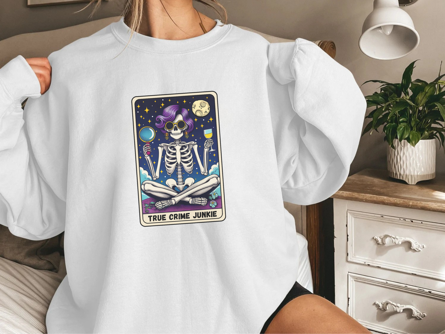 True Crime Junkie Tarot Card Sweatshirt