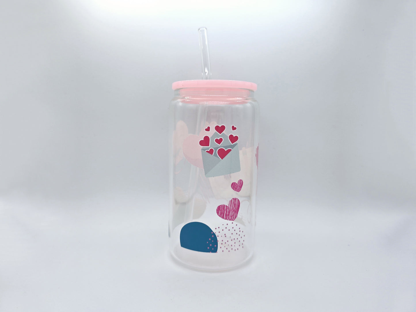 Retro Love Cassette Glass Clear 16 oz Glass Cup