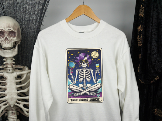 True Crime Junkie Tarot Card Sweatshirt